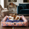 Skatrs Floral Bed for Dogs & Cats (Pink/Blue) Both-Bedding, Mats & Travel Supplies Skatrs L