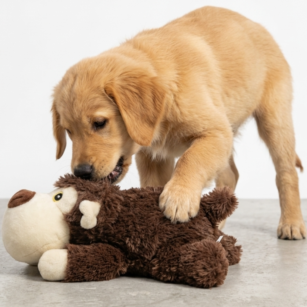 Skatrs Soft Bear Plush Snuggle Toy for Dogs Both-Toys Skatrs 18x14cm