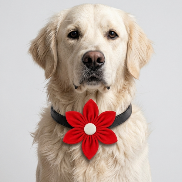 Skatrs Flower Bow for Dogs and Cats (Red)