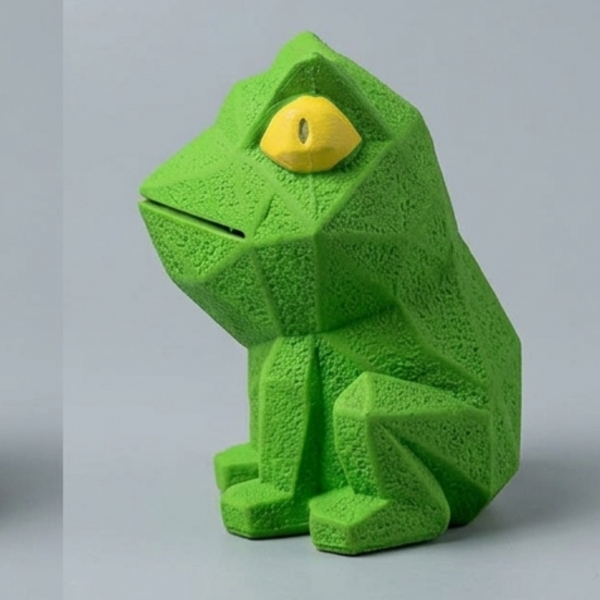 Skatrs Standing Frog Latex Chew Toy for Dogs (Green)