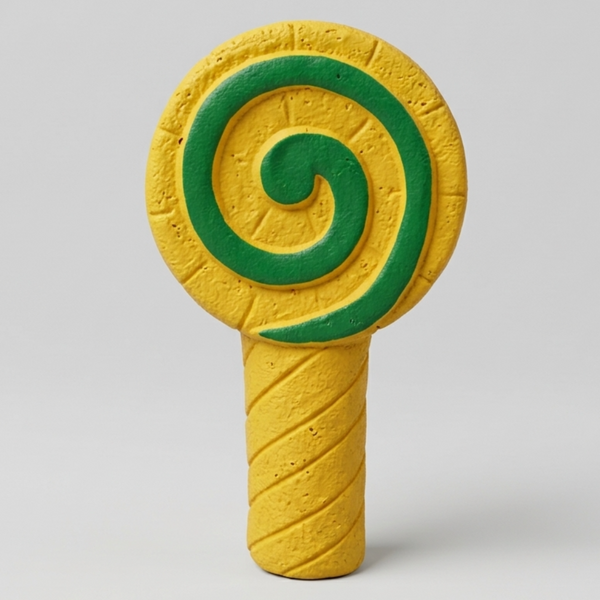 Skatrs Lollipop Latex Chew Toy for Dogs (Yellow)