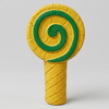 Skatrs Lollipop Latex Chew Toy for Dogs (Yellow)
