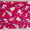 Skatrs Dog Print Blanket for Pets & Humans (Pink) Both-Bedding, Mats & Travel Supplies Skatrs