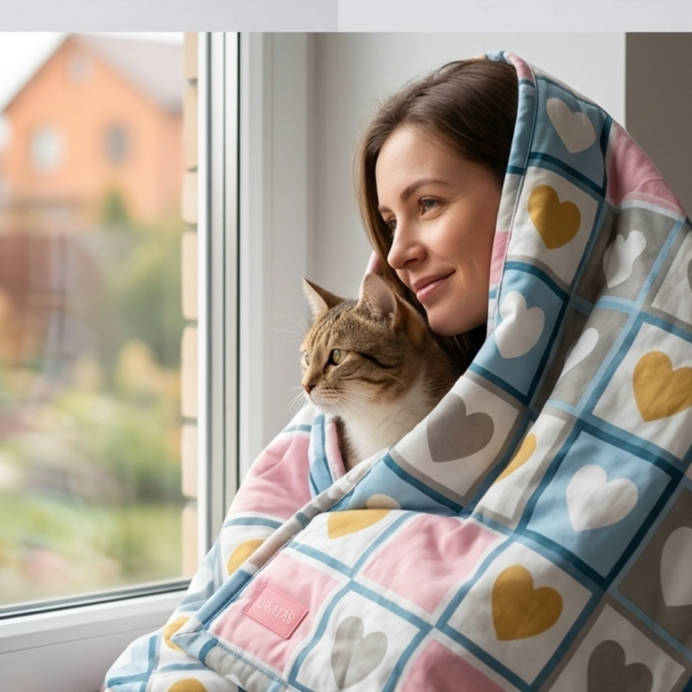 Skatrs Heart Blanket for Dogs & Cats Both-Bedding, Mats & Travel Supplies Skatrs