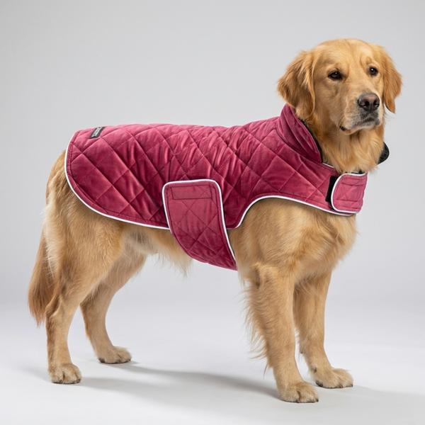Skatrs Reversible Velvet Jacket for Dogs and Cats (Maroon/Black)