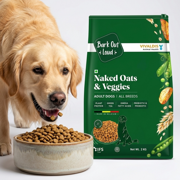 Bark Out Loud Naked Oats & Veggies, Veg Adult Dog Dry Food (Limited Stocks)