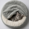 Skatrs Bed and Blanket for Small Dogs, Cats and Kittens (White and Grey) Both-Bedding, Mats & Travel Supplies Skatrs 23 inches