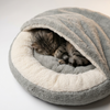 Skatrs Bed and Blanket for Small Dogs, Cats and Kittens (White and Grey) Both-Bedding, Mats & Travel Supplies Skatrs