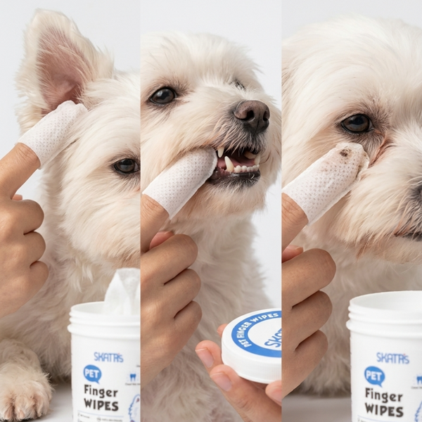 Skatrs Pet Finger Wipes for Dogs and Cats