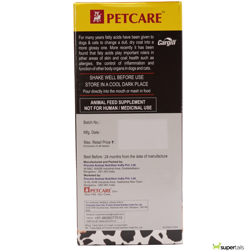 Petcare Nutricoat Advance Omega 3 + 6 Syrup for Dogs and Cats