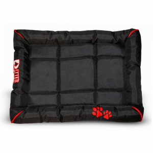 Petter World Luxury Outdoor Foamed Crate Mat with Padded Perimeters for Extra Support for Dogs (Jet Black)