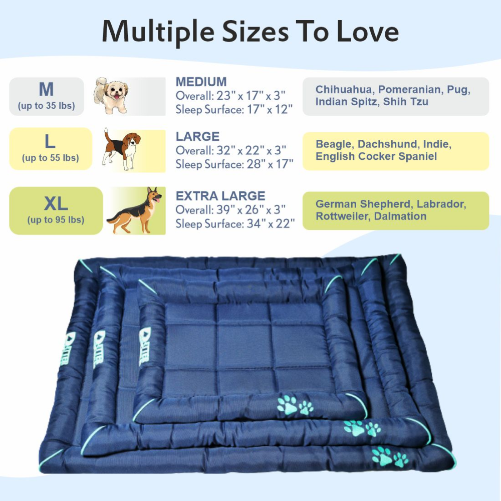 Blue beagle top crate mat