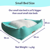 Petter World Ultra Luxury Cotton Canvas Lounger With Removable Sherpa Fur Cushion for Dogs (Turquoise)