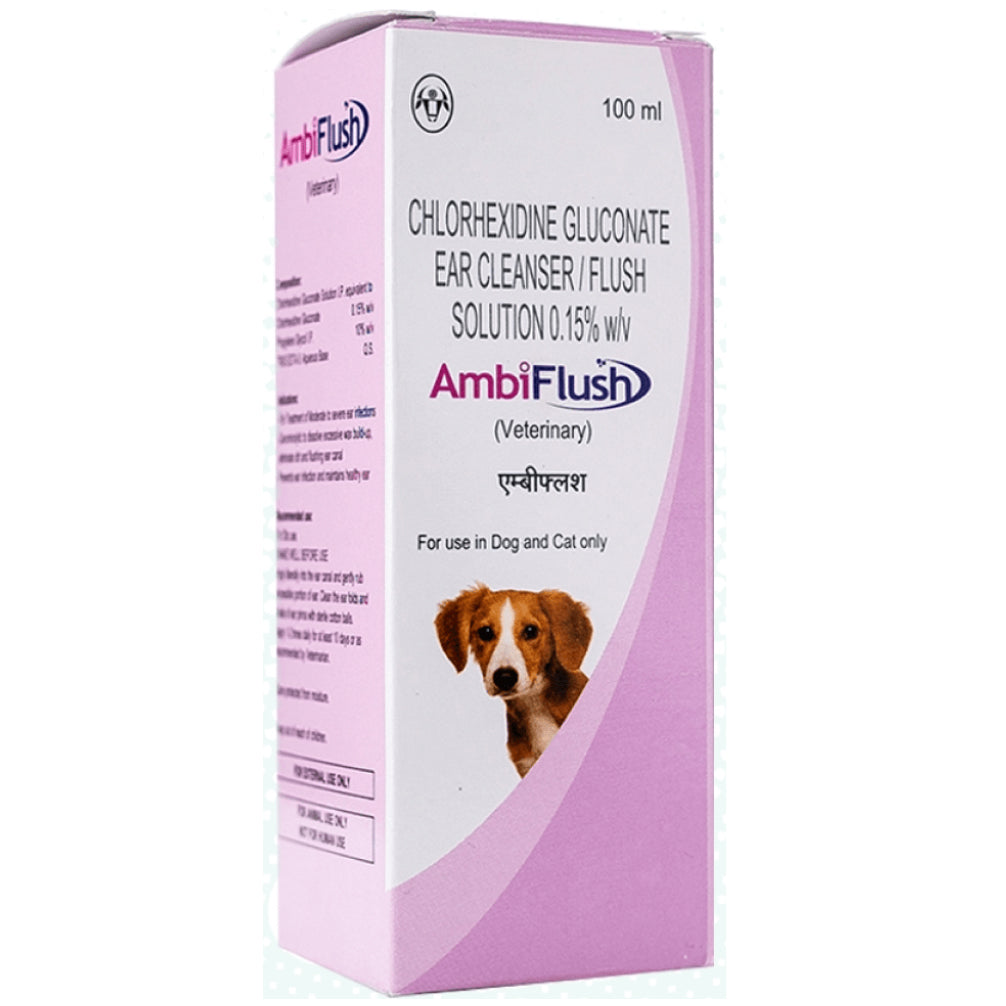 Intas Ambiflush Ear Cleanser for Dogs and Cats (100ml) Both-Pharmacy Intas Pharmacy