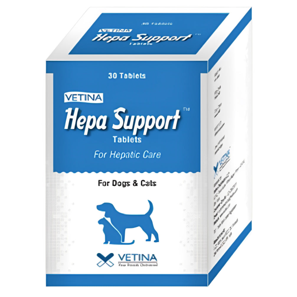 Vetina Hepa Support for Dogs and Cats (pack of 30 tablets)