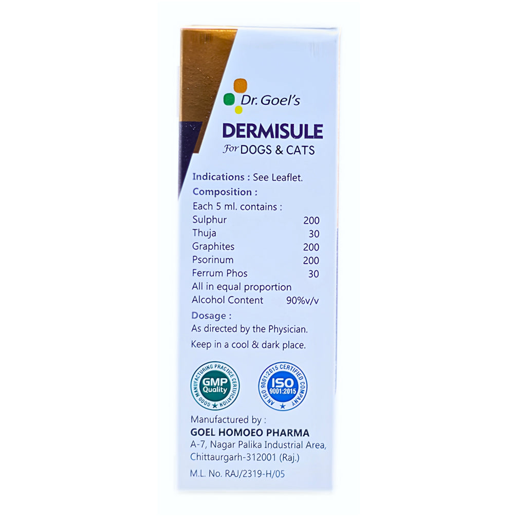 Dr Goel's Dermisule for Dogs and Cats (30ml)