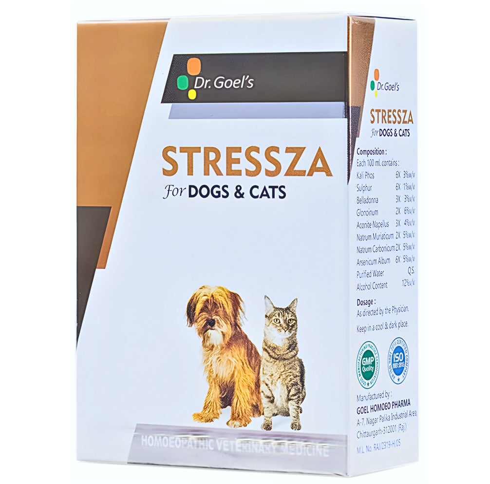 Dr Goel's Stressza for Dogs and Cats (30ml) Both-Pharmacy Dr Goel's Pharmacy