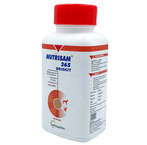Vetoquinol Nutrisam 365 Calcium Supplements for Dogs and Cats