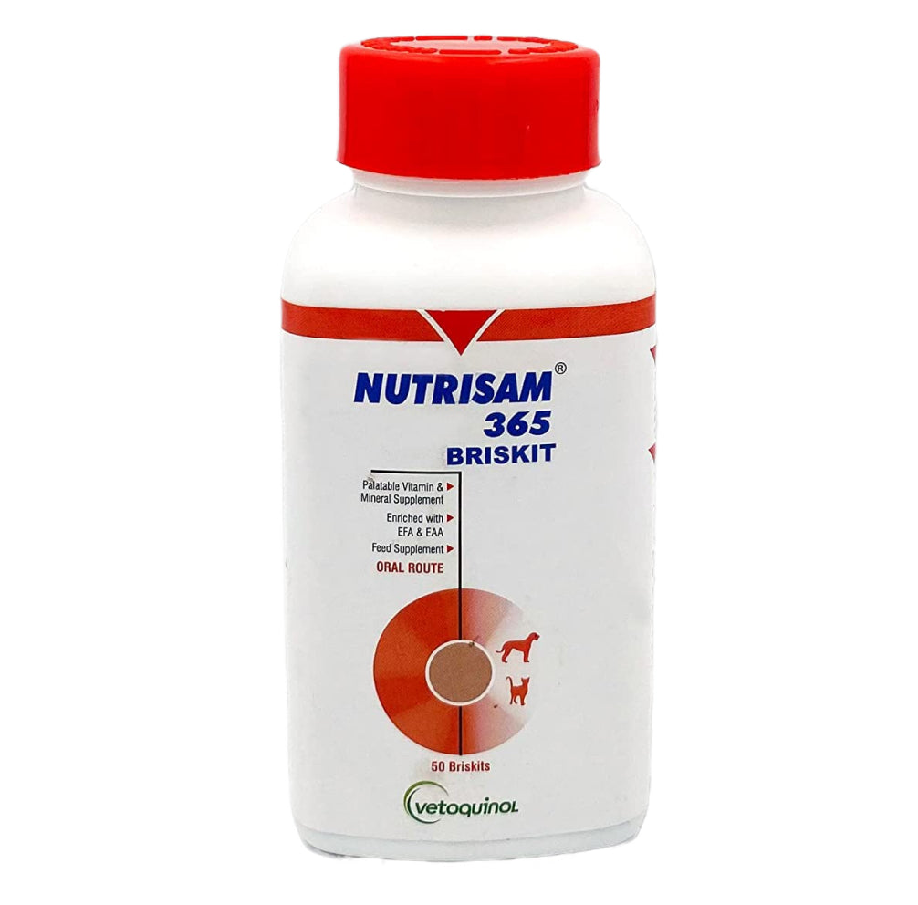 Vetoquinol Nutrisam Calcium Supplements for Dogs and Cats Both-Pharmacy Vetoquinol Pharmacy Pack of 50