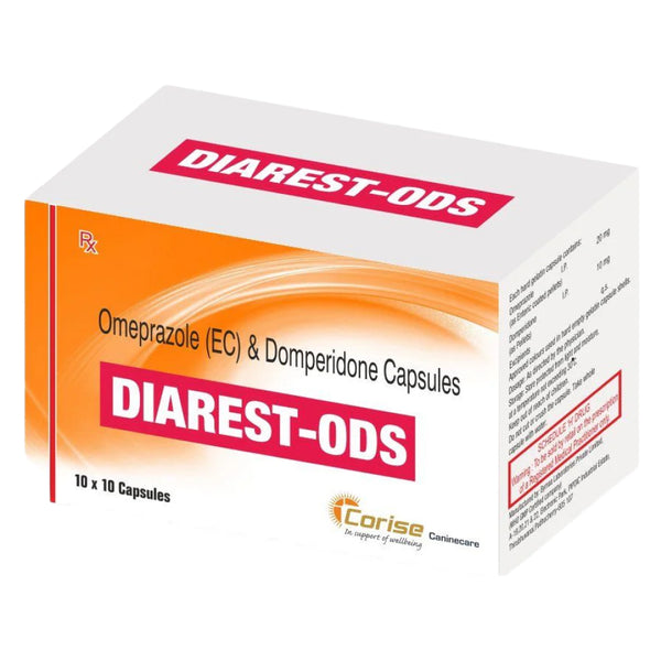 Corsie Diarest ODS Capsules (domperidone & omeprazole) for Dogs