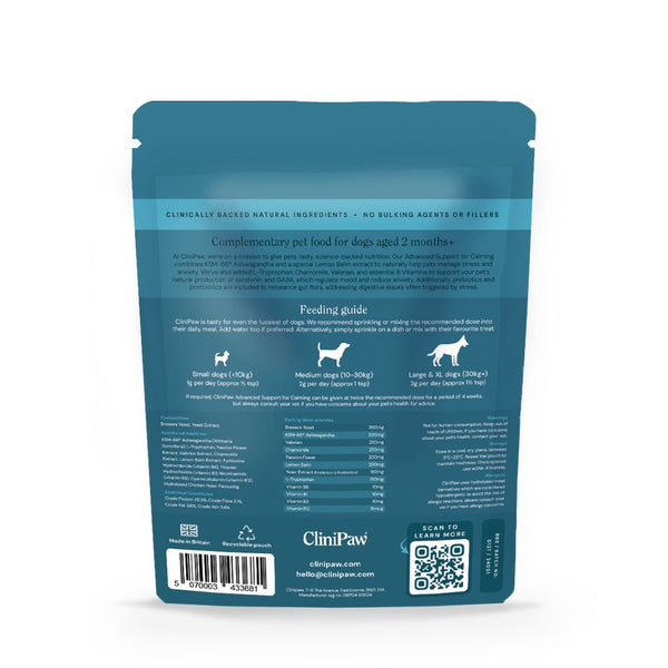 CliniPaw Advance Support Calming Supplement for Dogs