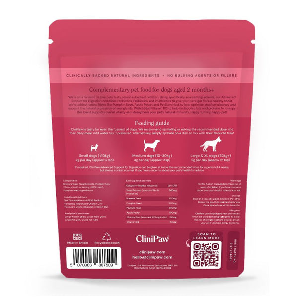 CliniPaw Advanced Support for Digestion Supplement for Dogs (90g)