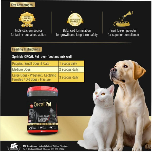 Ttk Orcal Pet Bone Builder for Dogs and Cats