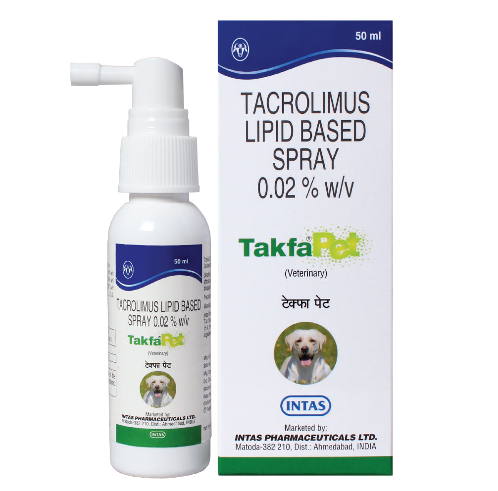 Intas Takfa Pet Spray (Tacrolimus) for Dogs (50ml)