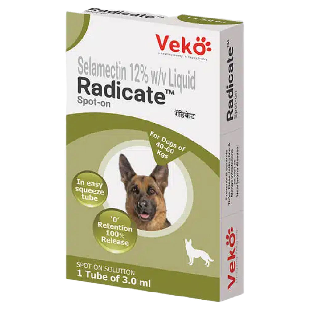 Veko Radicate (Selamectin) Tick and Flea Control Spot On for Dogs