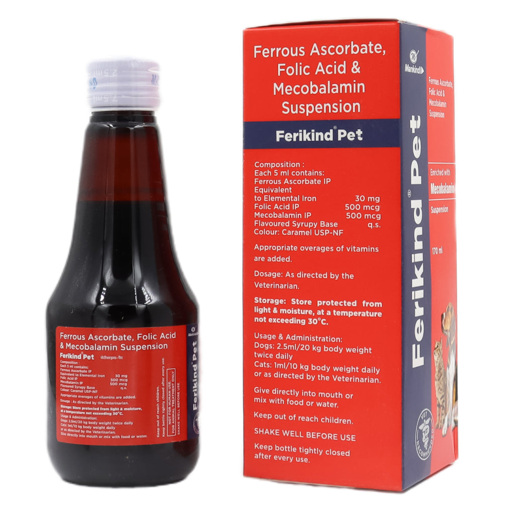 Buy Mankind Ferikind Pet Suspension for Dogs and Cats (170ml) online at ...