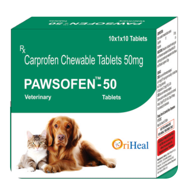 Oriheal Pawsofen 50mg (Carprofen) Tablets for Dogs and Cats