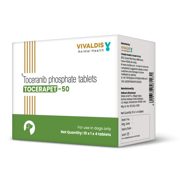 Vivaldis Tocerapet 50mg (Toceranib phosphate) Tablets for Dogs