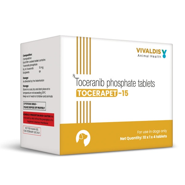 Vivaldis Tocerapet 15mg (Toceranib Phosphate) Tablets for Dogs