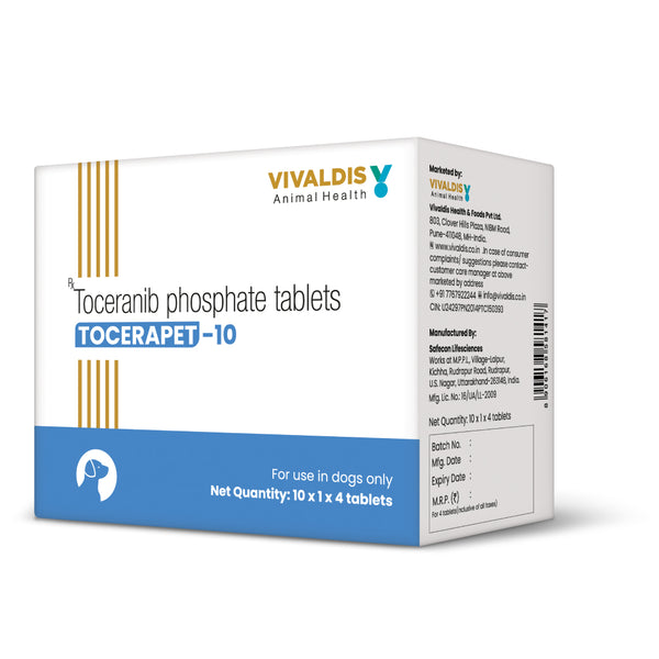 Vivaldis Tocerapet 10mg (Toceranib Phosphate) Tablets for Dogs