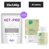 Drools VET PRO Gastro Pet Wet Food for Dogs (15x140g) and Hester Tumonzym Tablet Gastrointestinal Support (pack of 30 Tablets) Dogs-Pharmacy Exclusive Combo 15x140g + 30 tablets