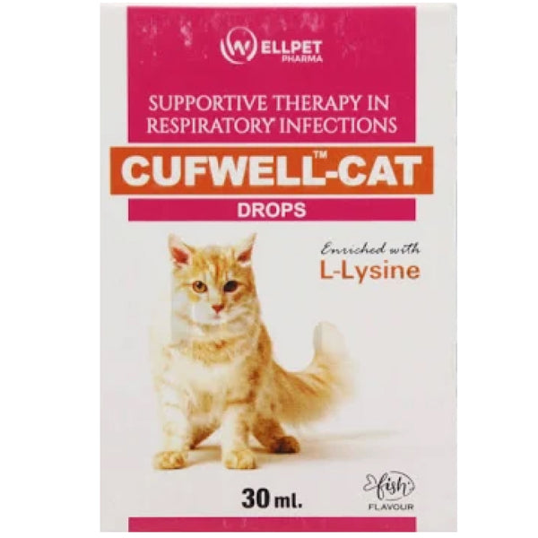 Wellpet Cufwell Cat Drops Respiratory Support Supplement for Cats