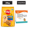 Pedigree Chicken and Vegetables Adult Dog Dry Food (20kg) and Intas Eazypet Dog Deworming Tablet (pack of 10 tablets) Dogs-Pharmacy Exclusive Combo 20kg + 1strip (10 tablets)