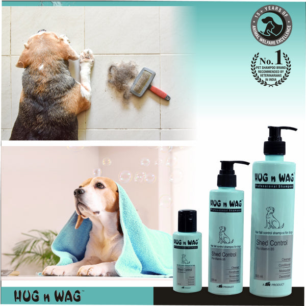 Ttk Hug n Wag Professional Shed Control Shampoo with Pro Vitamin B5 for Dogs