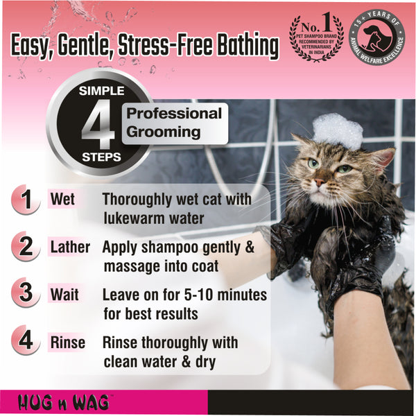 Ttk Hug n Wag Professional Mild Cat Shampoo with Pro Vitamin B5