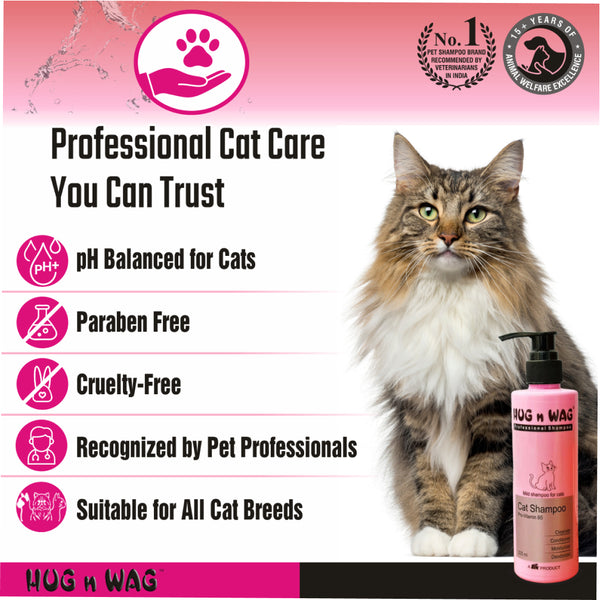 Ttk Hug n Wag Professional Mild Cat Shampoo with Pro Vitamin B5
