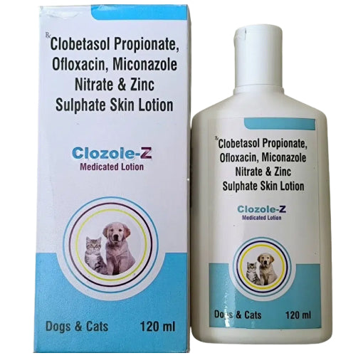 Clozole Z Lotion for Dogs and Cats Both-Pharmacy Sihil Animal Healthcare Pharmacy 120ml