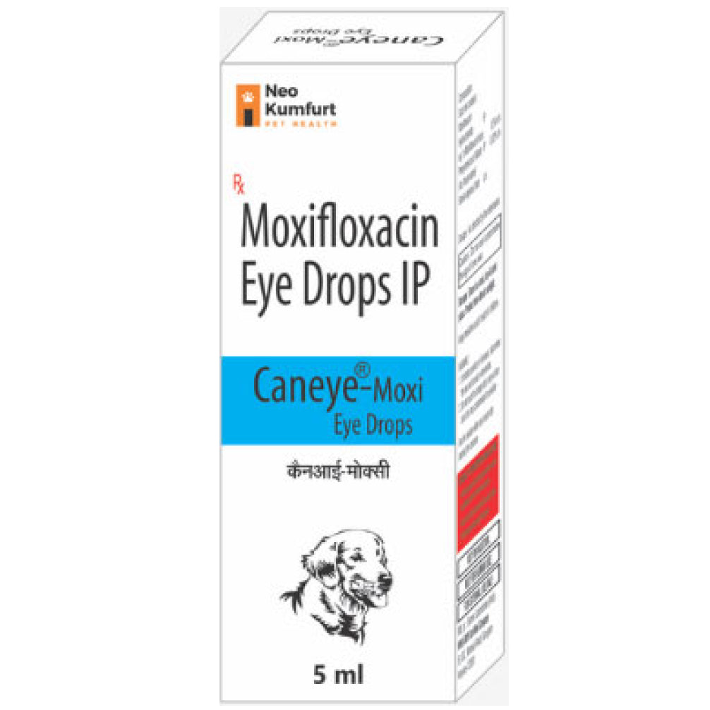 Neo Kumfurt Caneye Moxi (Moxifloxacin) Eye Drops for Dogs and Cats (5ml)