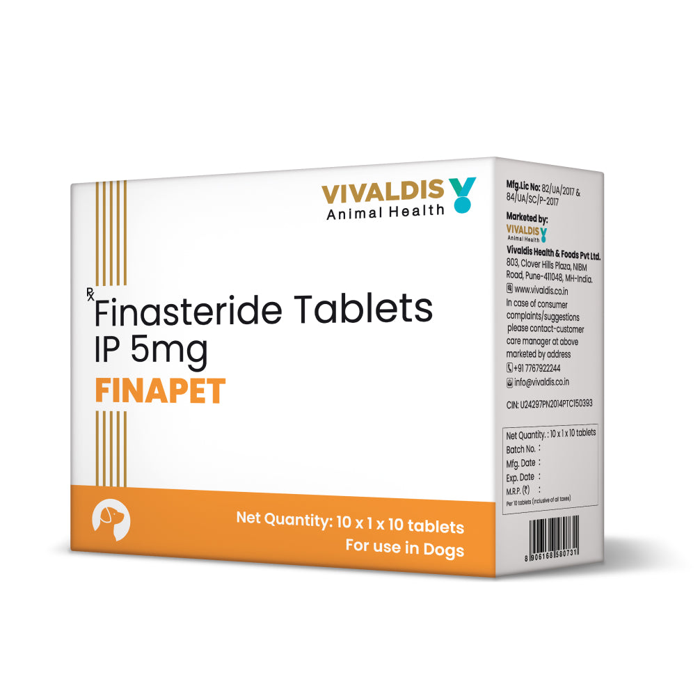 Vivaldis Finapet 5mg Tablets for Dogs (pack of 10 Tablets) Dogs-Pharmacy Vivaldis Pharmacy