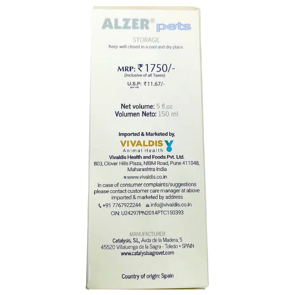 Vivaldis Alzer Syrup for Dogs and Cats (150ml)