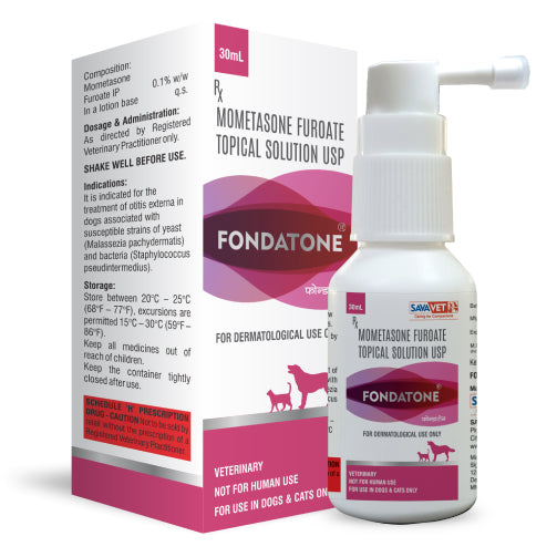 Savavet Fondatone Lotion (Mometasone Furoate) Topical Solution for Dogs and Cats