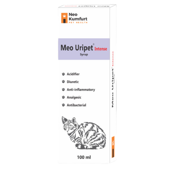 Royal Canin Veterinary Diet Urinary S/O Adult Cat Dry Food (1.5kg) and Neo Kumfurt Meo Uripet Intense Syrup (100ml) Combo