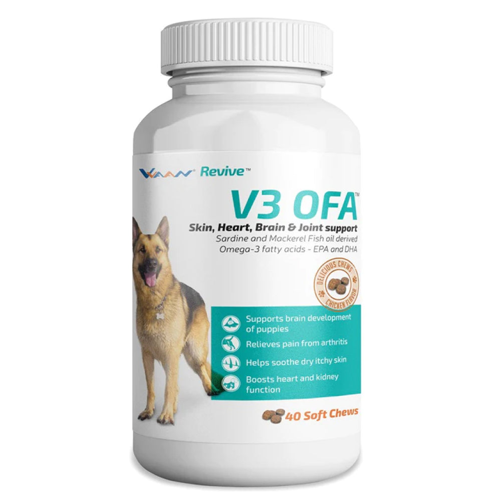 Vvaan V3 OFA Tablet Omega 3 & 6 Supplements for Dogs (pack of 40 tablets) Dogs-Pharmacy Vvaan Pharmacy