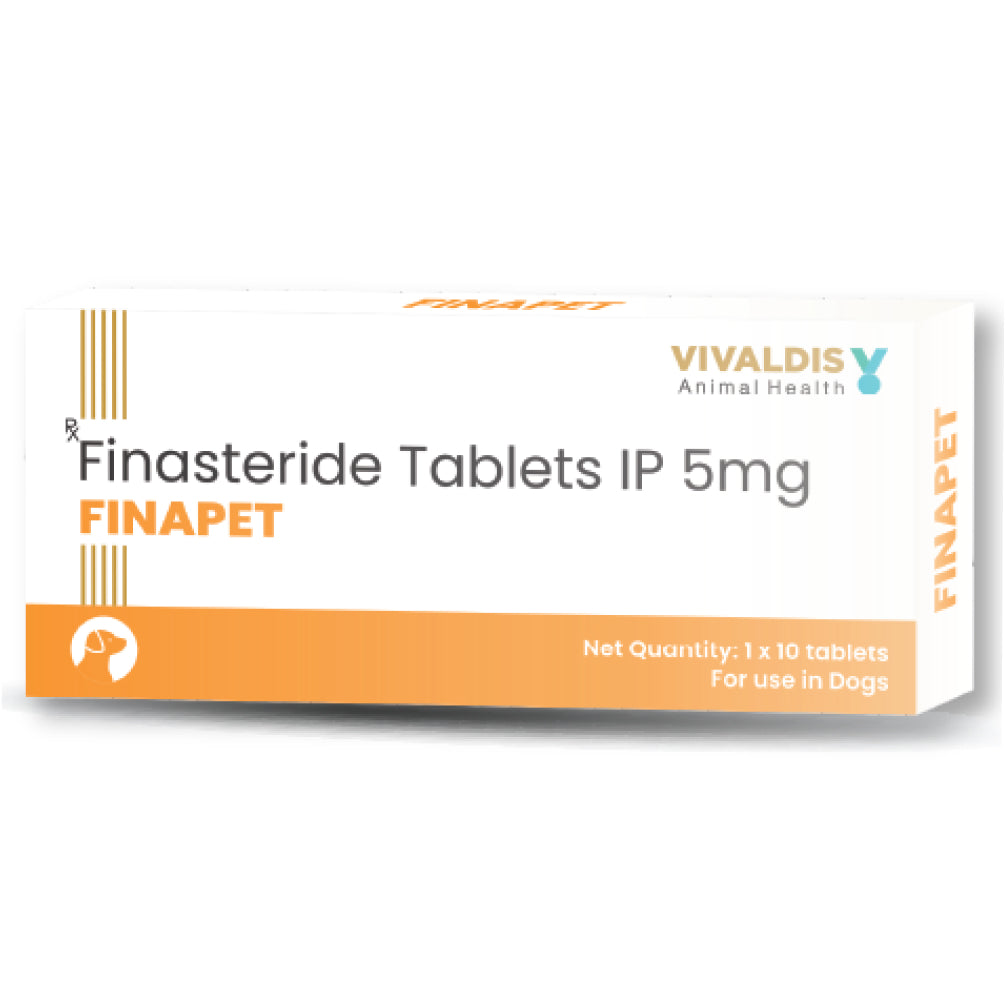 Vivaldis Finapet 5mg Tablets for Dogs (pack of 10 Tablets) Dogs-Pharmacy Vivaldis Pharmacy 1 Strip (10 Tablets)