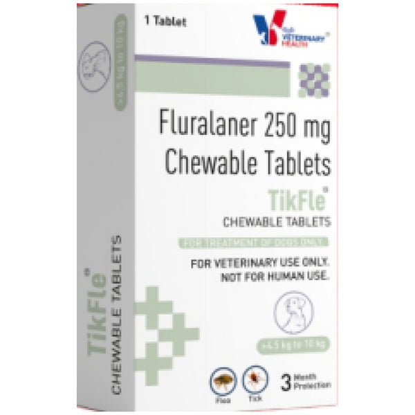 Drools TikFle Fluralaner 250 Tick & Flea Tablet for Dogs from 4.5 to 10kg