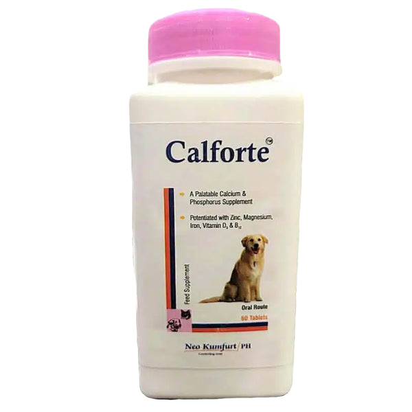 Neo Kumfurt Calforte Chew Calcium Supplement for Dogs and Cats (50 tablets)